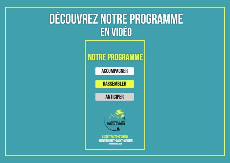 Notre PROGRAMME : Accompagner, Rassember, Anticiper. 🎥Episode#1 !