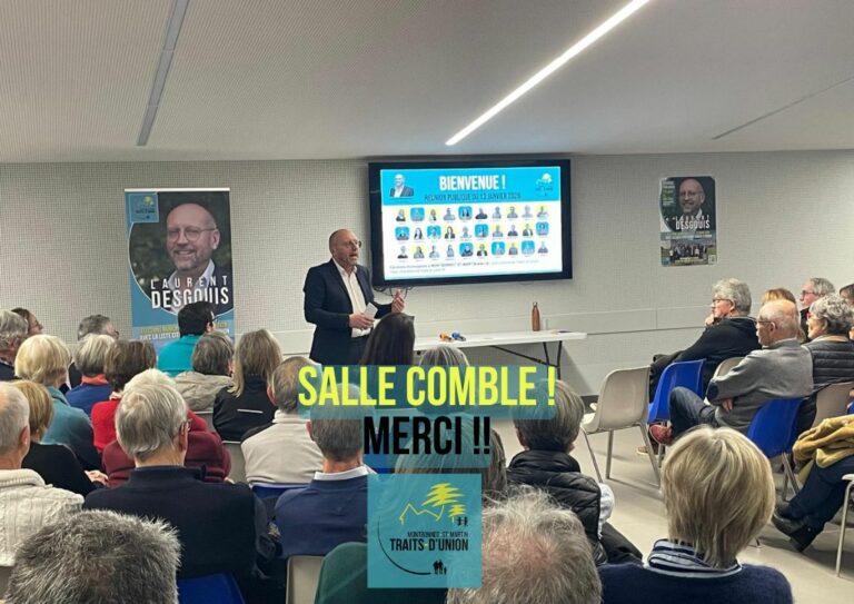 Réunion Publique du 13/01 : Salle Comble, Merci !