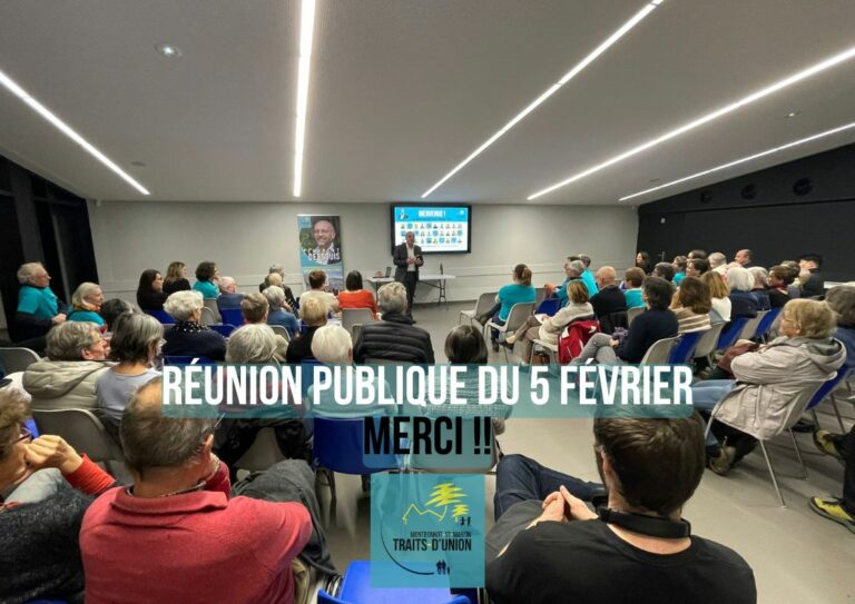 Réunion Publique du 05/02 : Merci !